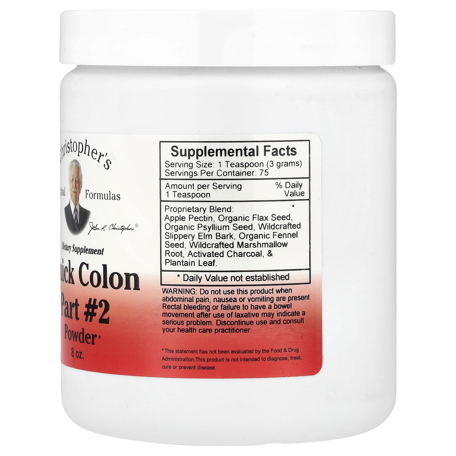 Порошок Christopher's Original Formulas Quick Colon Part #2, 8 унций — фото 2