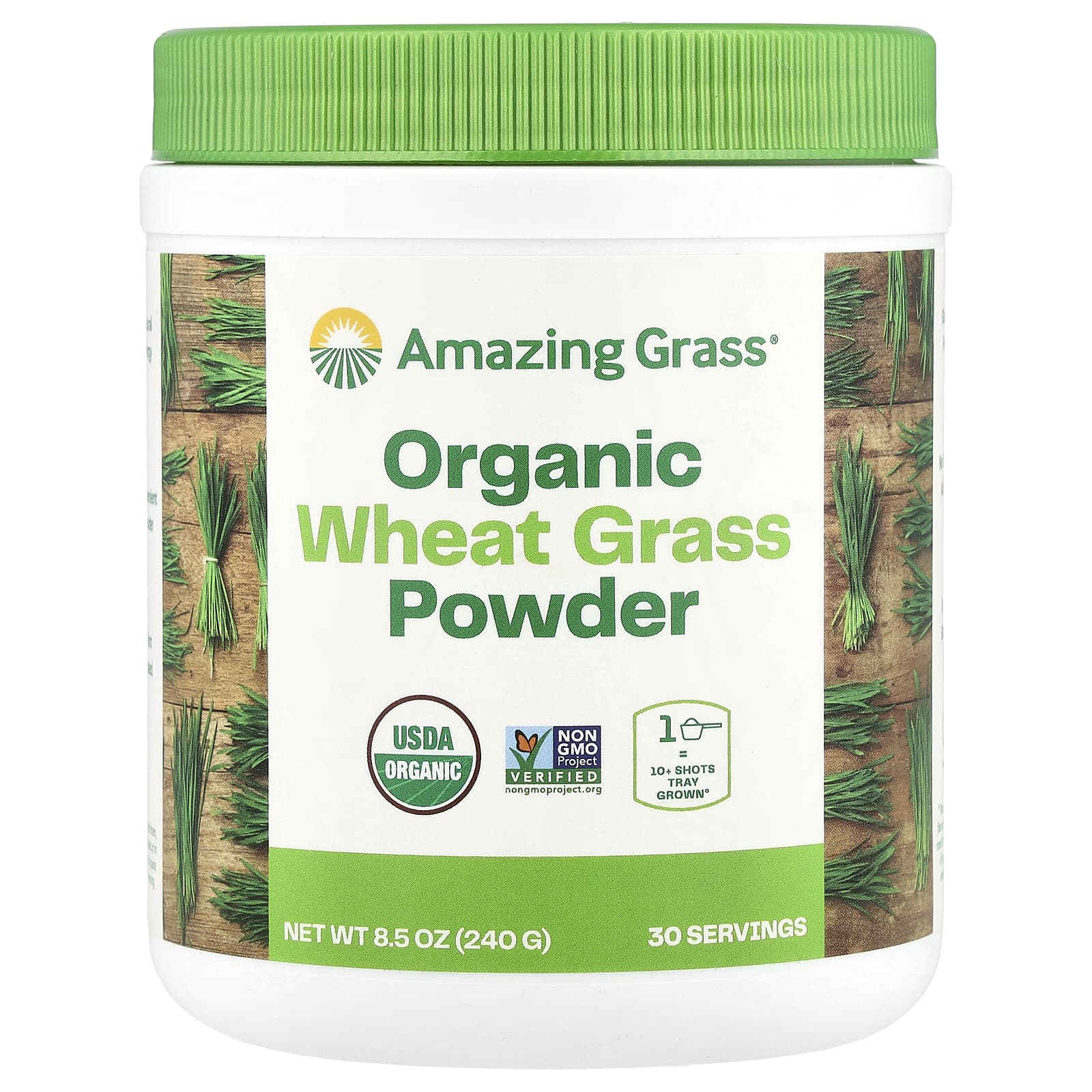 Порошок пшеничной травы Amazing Grass Organic, 240 г