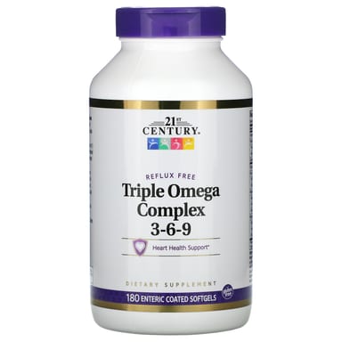 Комплекс 21st Century Triple Omega 3-6-9 180, мягкие капсулы