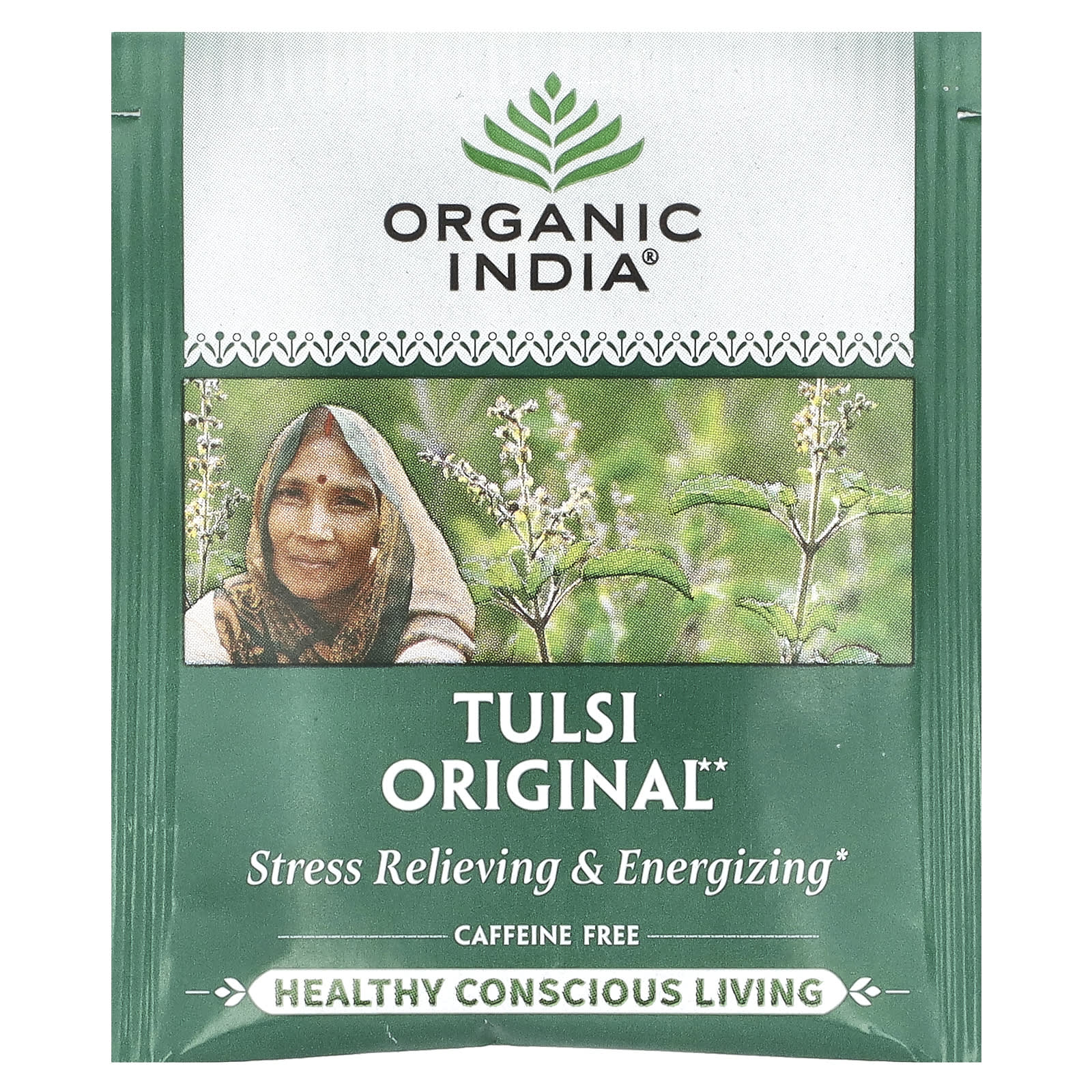 Чай Organic India Tulsi Original, без кофеина, оттенок 18 Infusion Bags, 32.4 г