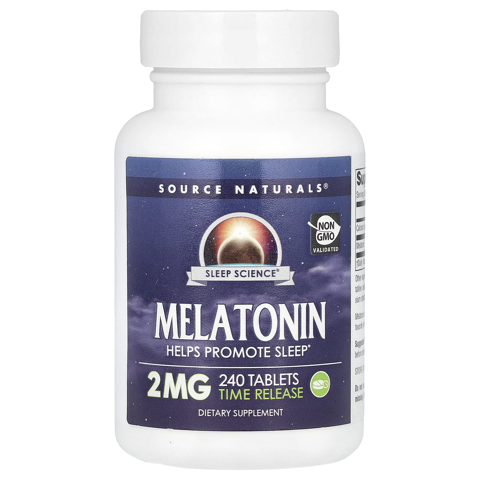 Мелатонин Source Naturals Time Release, 2 мг, 240 таблеток