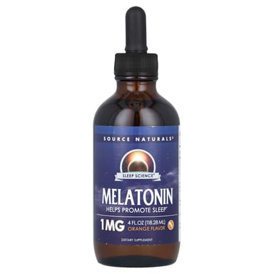 Мелатонин Source Naturals Sleep Science®, вкус Orange, 1 мг, 118.28 мл