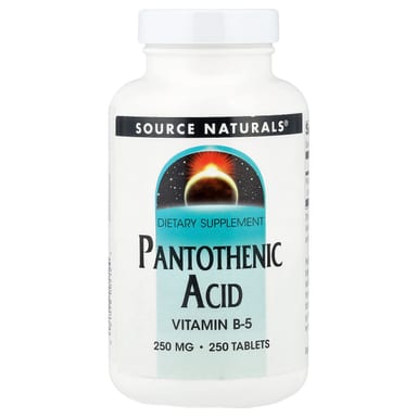 Пантотеновая кислота Source Naturals, 250 мг, 250 таблеток
