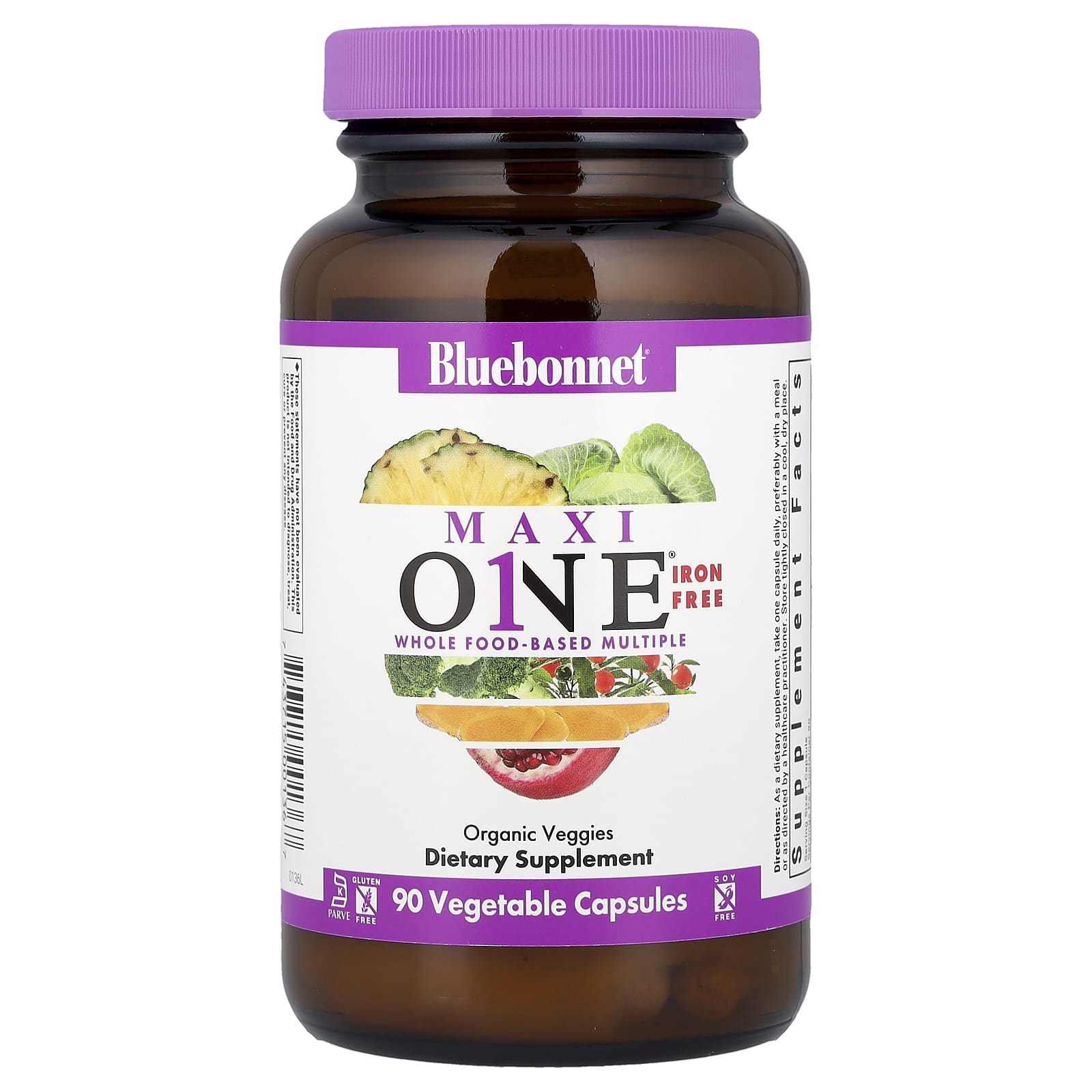 Железо Bluebonnet Nutrition MaxiONE® Free, 90 растительных капсул