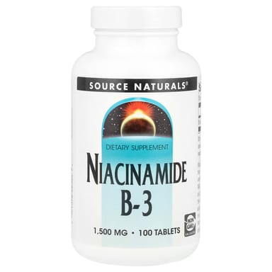 Ниацинамид Source Naturals, 1500 мг, 100 таблеток