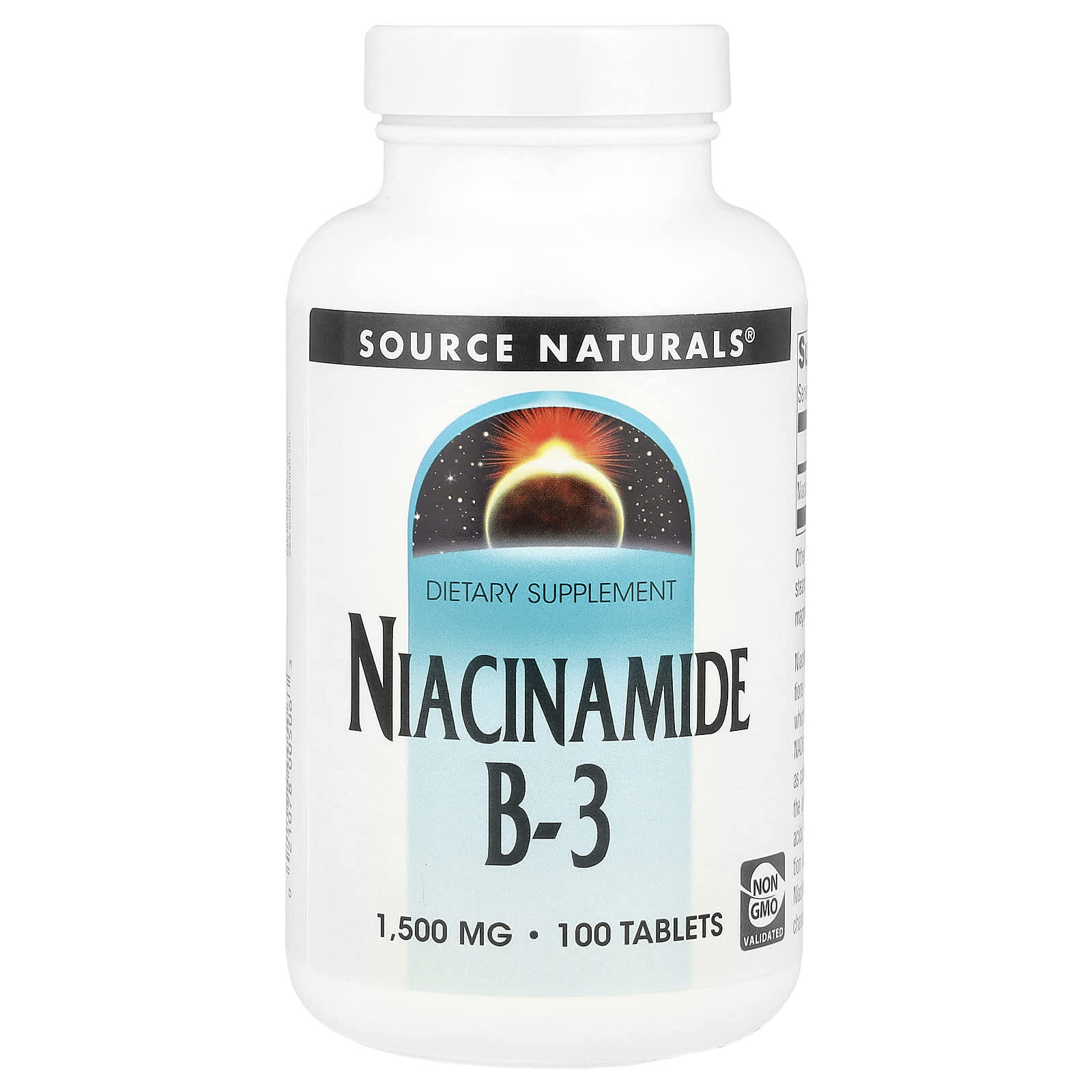 Ниацинамид Source Naturals, 1500 мг, 100 таблеток