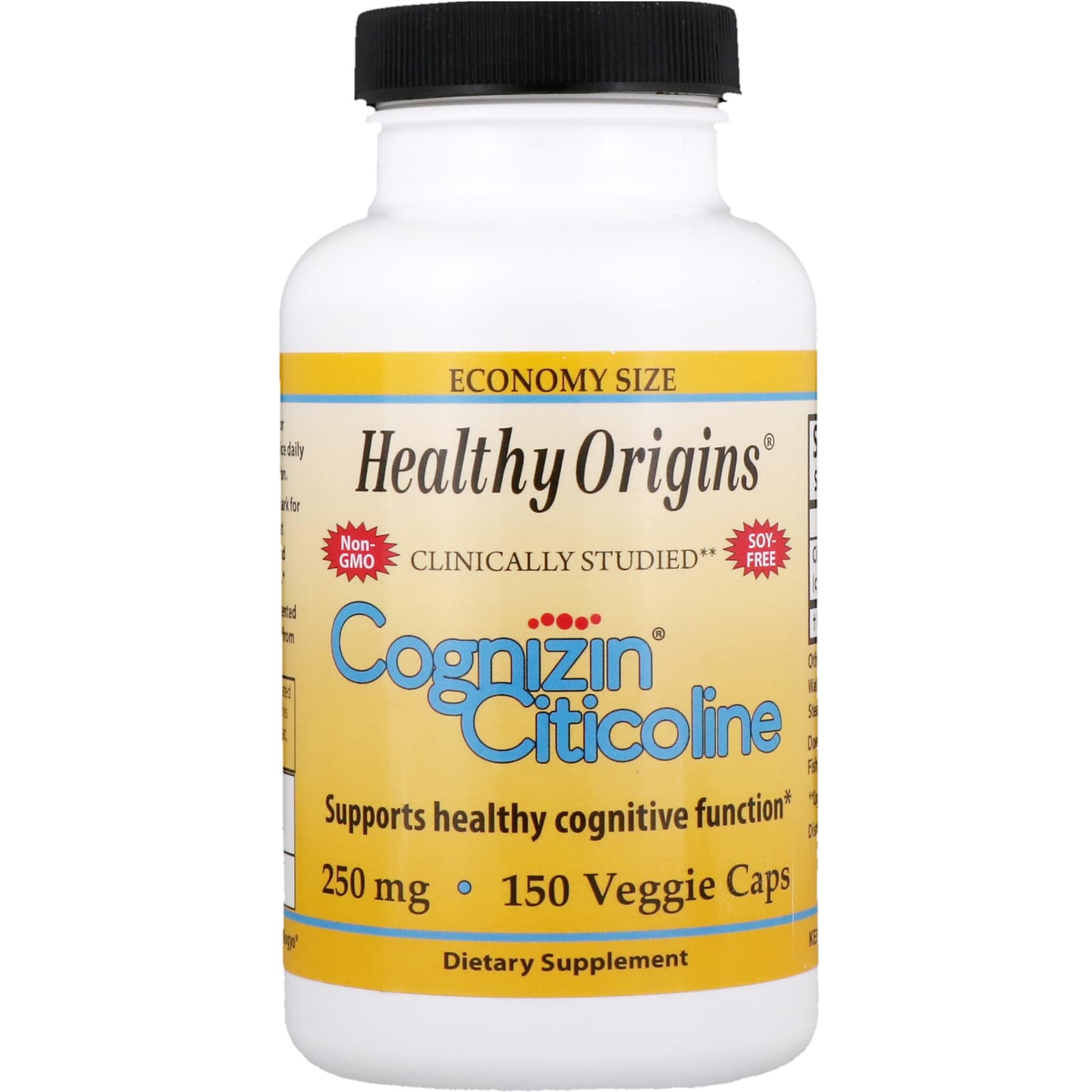 Цитиколин Healthy Origins Cognizin, 250 мг, 150 растительных капсул