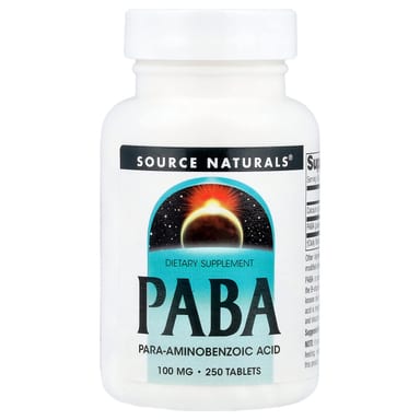 ПАБК Source Naturals, 100 мг, 250 таблеток