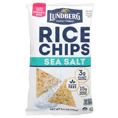 Морская соль Lundberg Rice Chips, 156 г