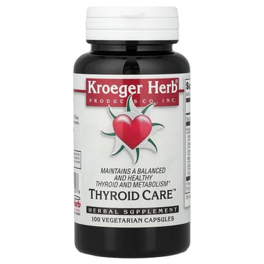 Уход за щитовидной железой Kroeger Herb Co, 100 вегетарианских капсул