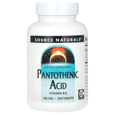 Пантотеновая кислота Source Naturals, 250 таблеток