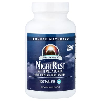 Мелатонин Source Naturals Sleep Science® NightRest™, 100 таблеток