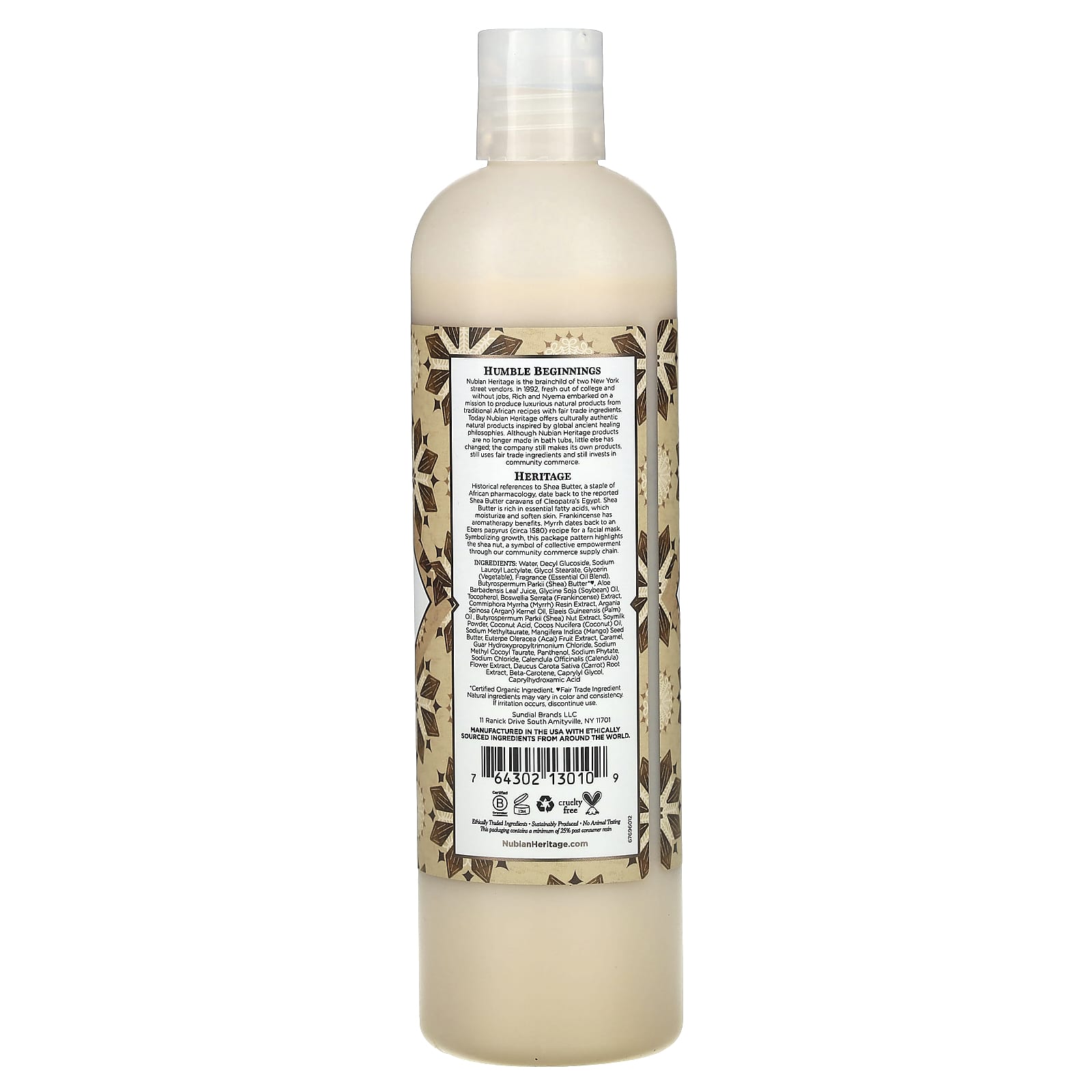 Гель для душа Nubian Heritage Raw Shea Butter, 384 мл — фото 2