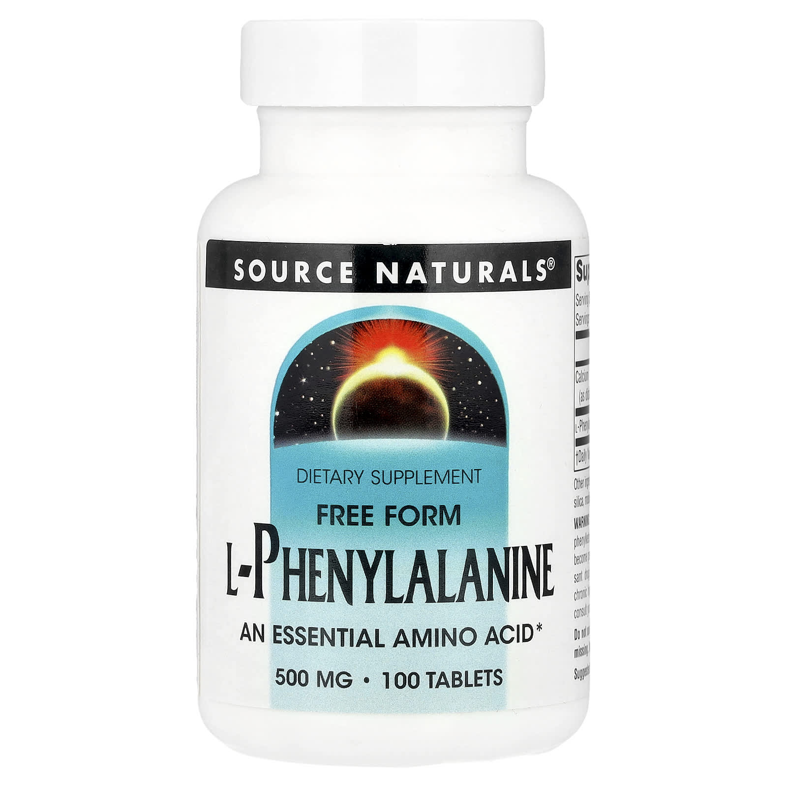 L-фенилаланин Source Naturals L-Phenylalanine, 100 таблеток
