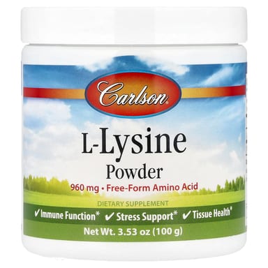 L-лизин Carlson L-Lysine Powder, 100 г, порошок