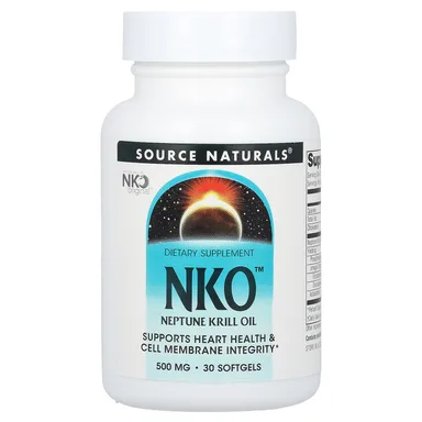 Фото товара: Масло криля Source Naturals NKO™ Neptune, 500 мг, 30 мягких капсул