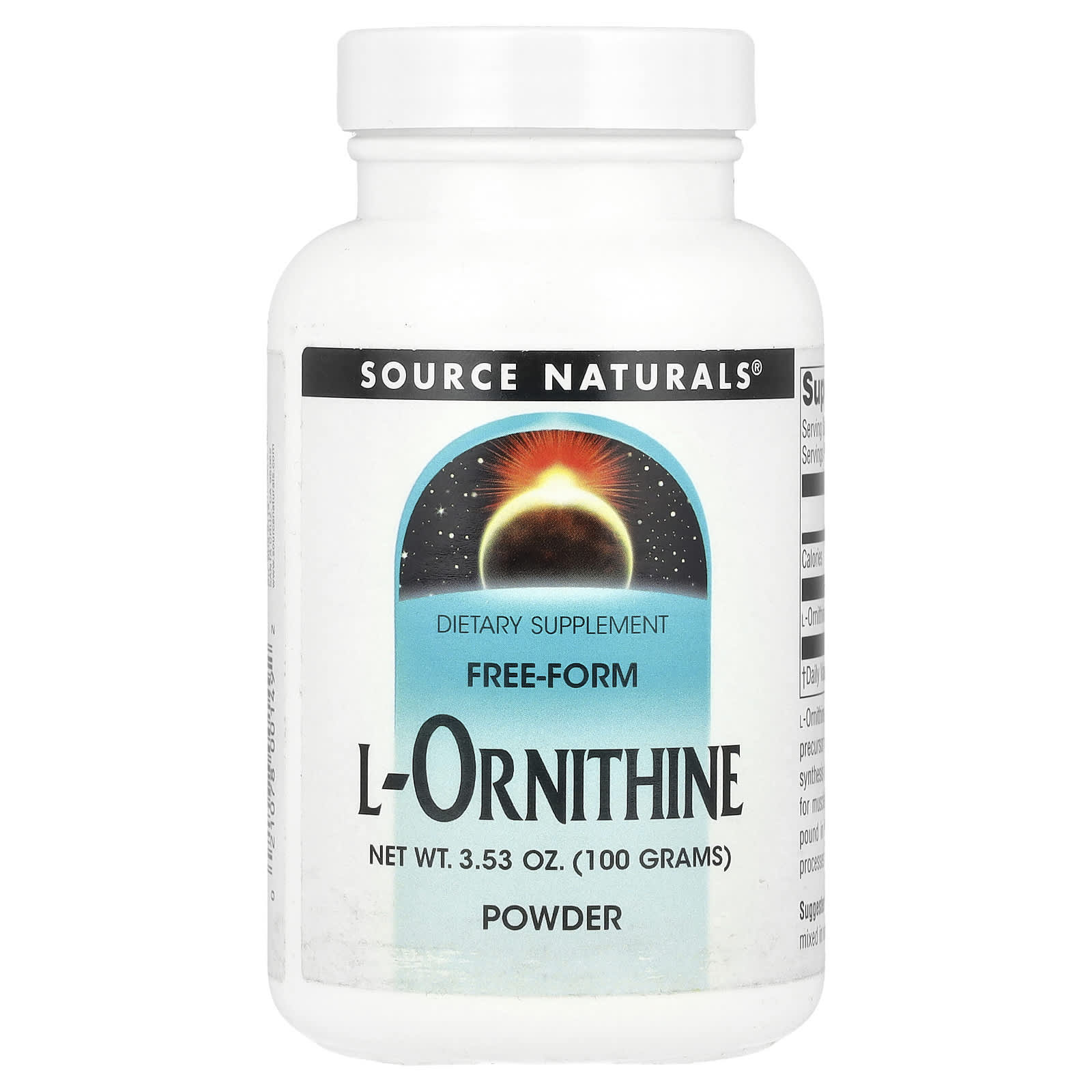 L-орнитин Source Naturals L-Ornithine Powder, 100 г, порошок