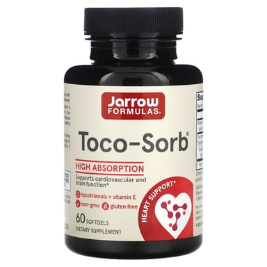 Витамин E Toco-Sorb Jarrow Formulas, 60 мягких капсул