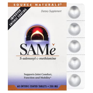 SAMe Source Naturals, 200 мг, таблетки
