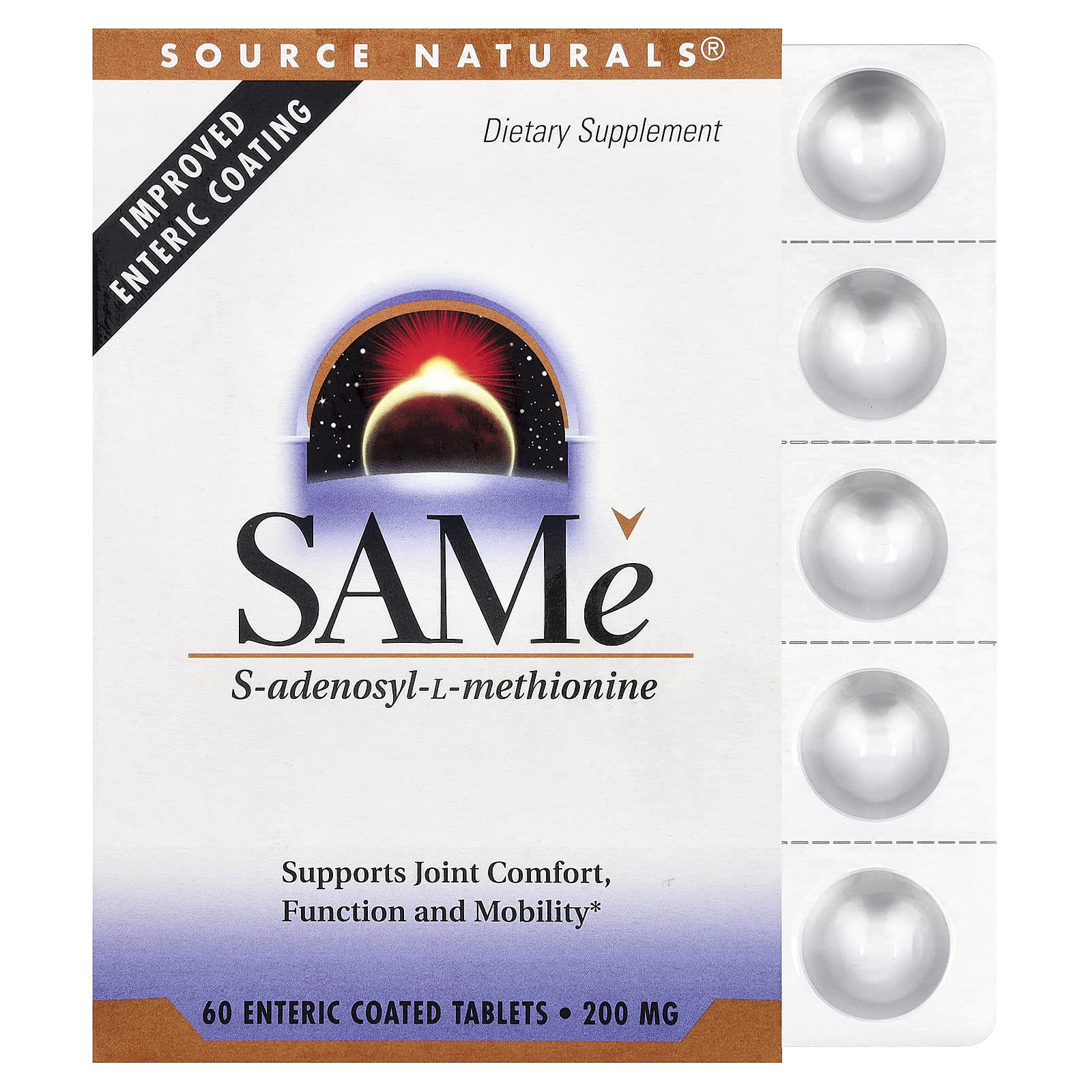 SAMe Source Naturals, 200 мг, таблетки