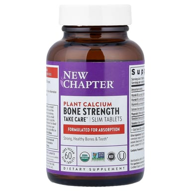 Комплекс Bone Strength New Chapter Plant Calcium Take Care™ 60 Slim Tablets, таблетки