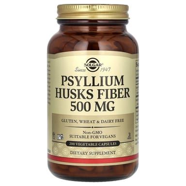 Клетчатка Solgar Psyllium Husks, 500 мг, 200 растительных капсул