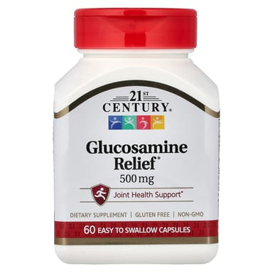 Глюкозамин 21st Century Relief 60 Easy To Swallow Capsules, 500 мг, капсулы