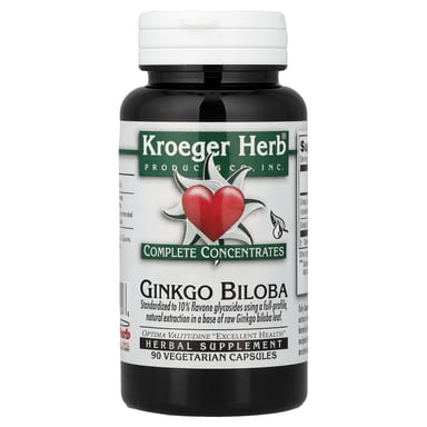 Гинкго билоба Kroeger Herb Co Complete Concentrates, 90 растительных капсул
