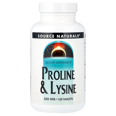 Комплекс Proline & Lysine Source Naturals, 120 таблеток