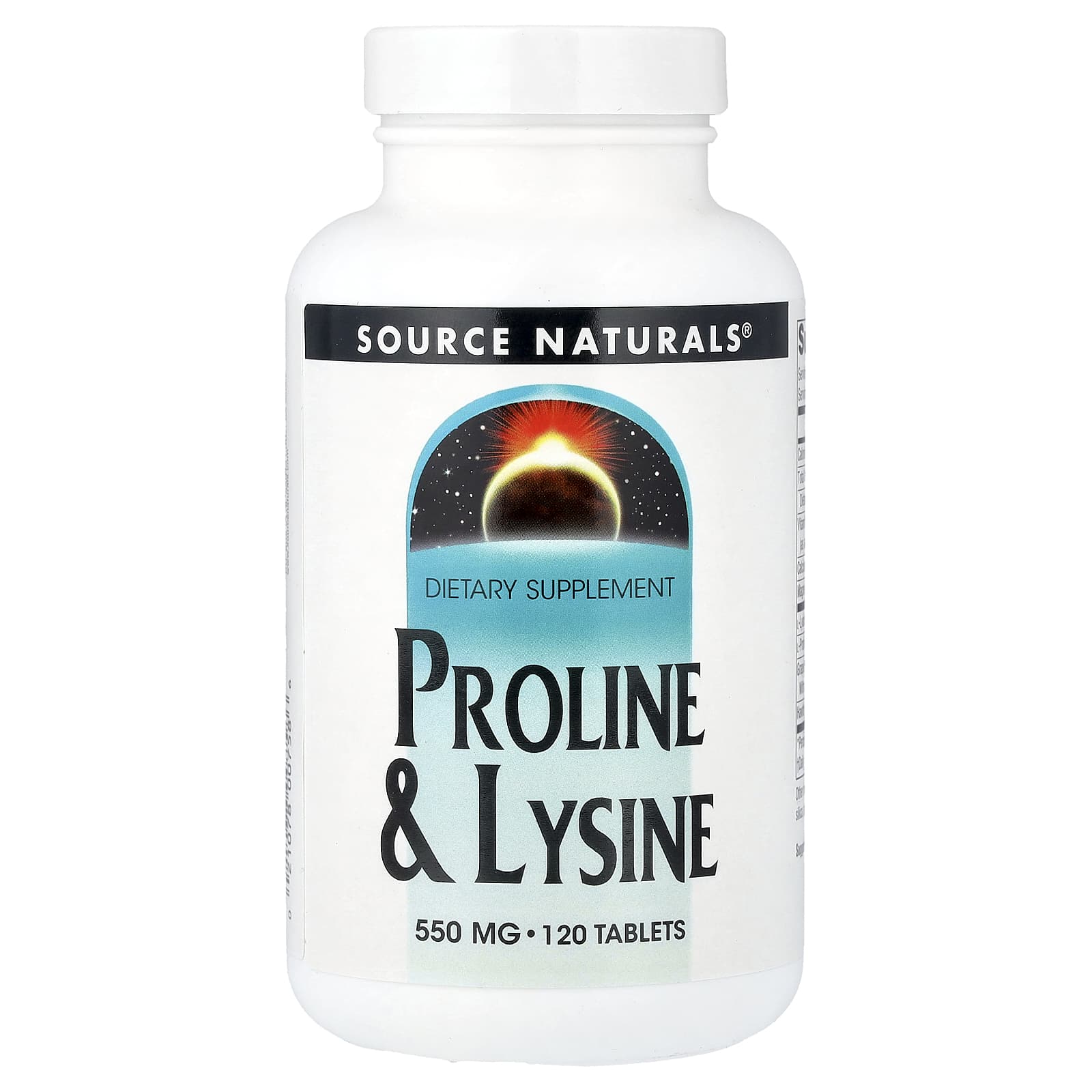 Комплекс Proline & Lysine Source Naturals, 120 таблеток