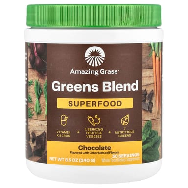 Зеленый комплекс Amazing Grass Superfood, вкус Chocolate, 240 г