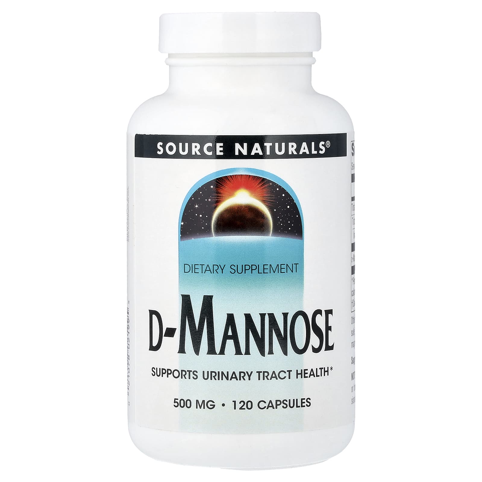 D-манноза Source Naturals D-Mannose, 500 мг, 120 капсул