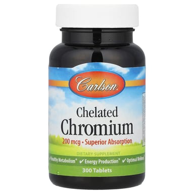 Хром Carlson Chelated, 200 мкг, 300 таблеток