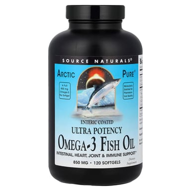 Рыбий жир Source Naturals Arctic Pure® Omega-3, 850 мг, 120 мягких капсул