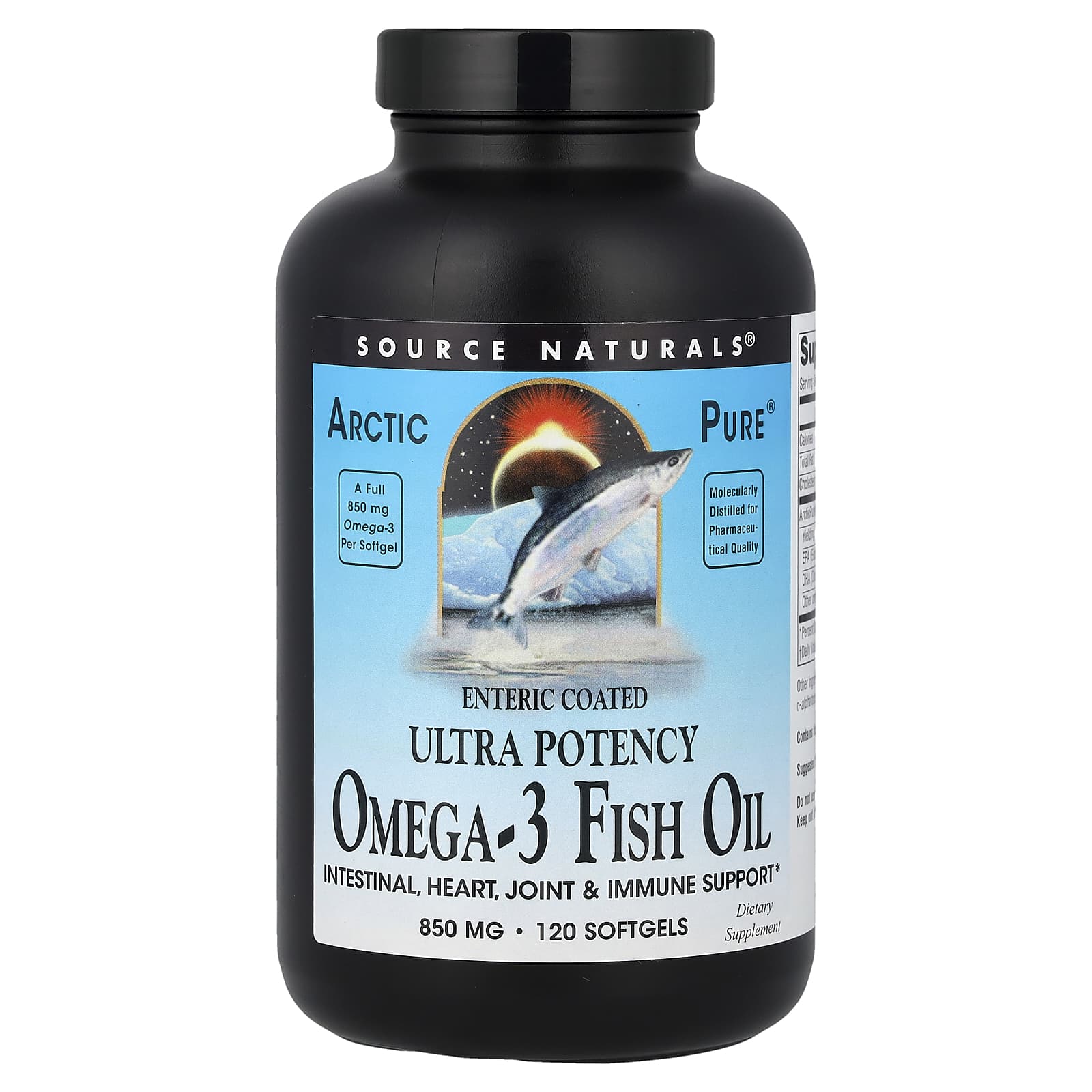 Рыбий жир Source Naturals Arctic Pure® Omega-3, 850 мг, 120 мягких капсул