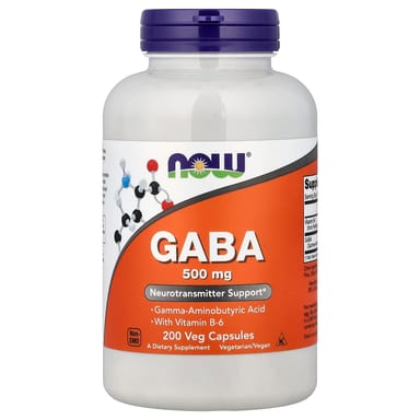 ГАМК NOW Foods With Vitamin B-6, 200 растительных капсул