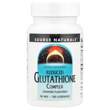 Комплекс Source Naturals Reduced Glutathione, вкус Orange, 100 пастилок