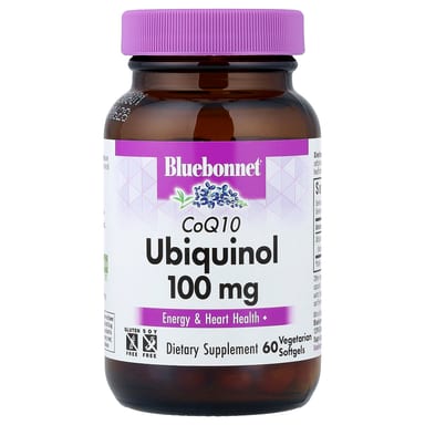 Коэнзим Q10 убихинол Bluebonnet Nutrition, 100 мг, 60 мягких капсул