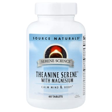 Магний Source Naturals Serene Science® Theanine Serene®, 60 таблеток