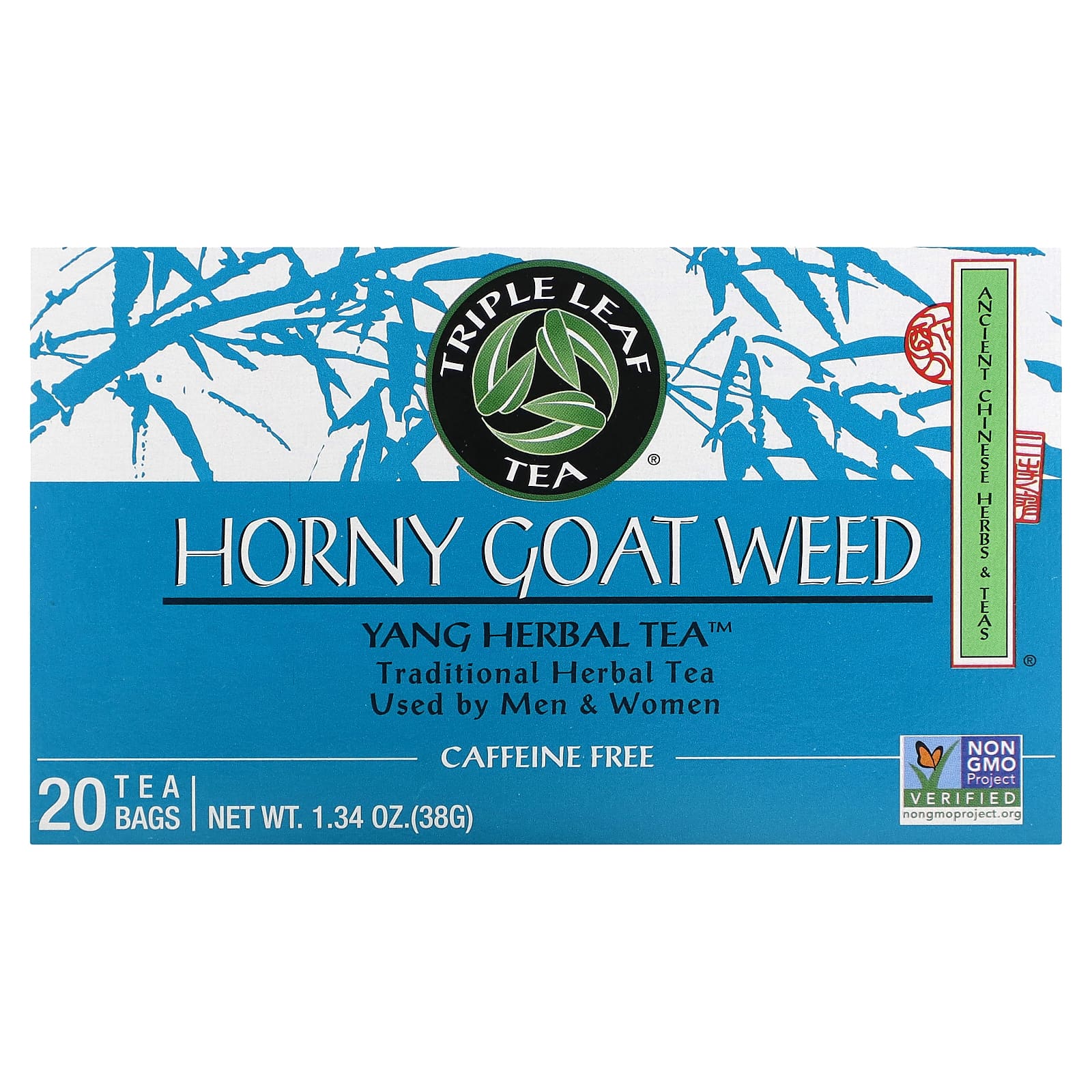 Чайные пакетики Triple Leaf Tea Horny Goat Weed 20, без кофеина, 38 г — фото 2