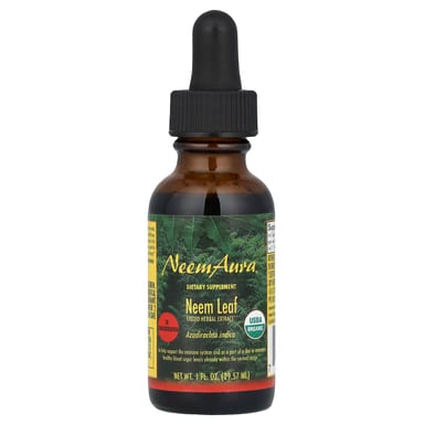 Листья нима NeemAura Liquid Herbal Extract, 29.57 мл, жидкая форма