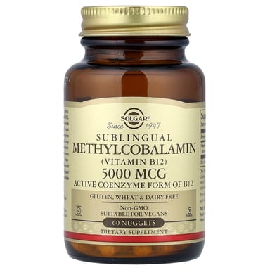 Метил B12 Solgar Sublingual (Vitamin ), оттенок 60 Nuggets, 5000 мкг