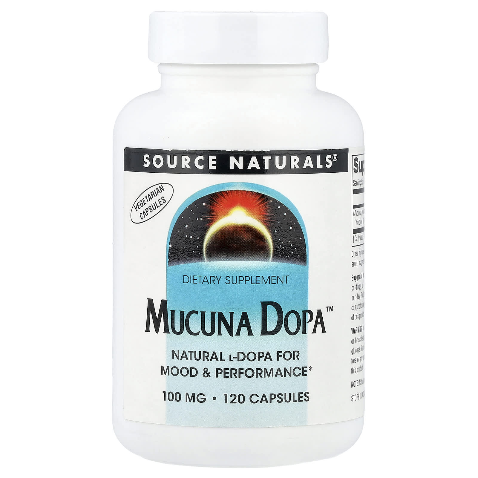Мукуна (Mucuna pruriens) Source Naturals™, 100 мг, 120 капсул