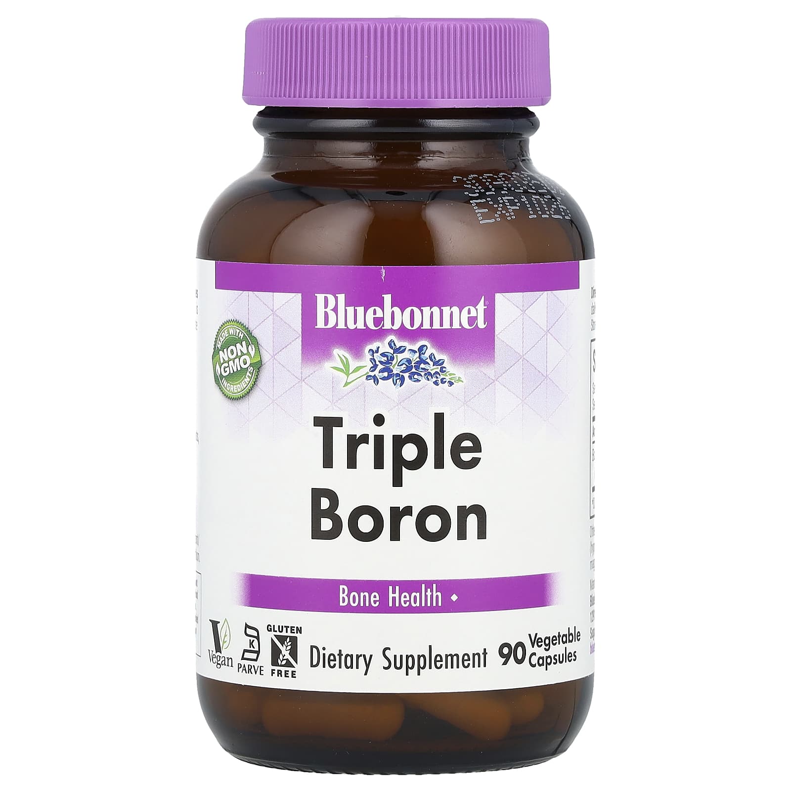 Бор Bluebonnet Nutrition Triple, 3 мг, 90 растительных капсул