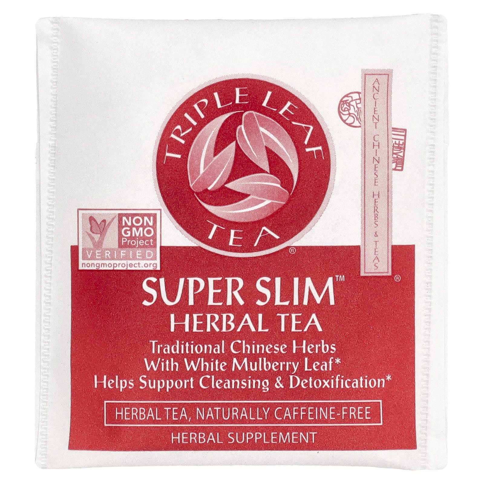 Травяной чай Triple Leaf Tea Super Slim 20 Tea Bags, без кофеина, 33 г, чайные пакетики — фото 3
