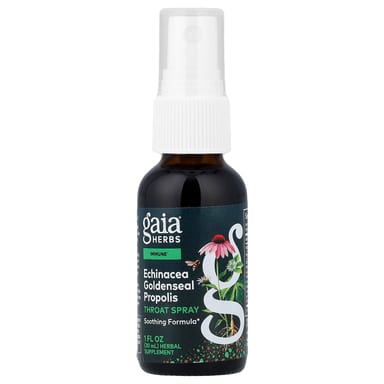 Эхинацея Gaia Herbs Throat Spray Goldenseal Propolis, 30 мл, спрей