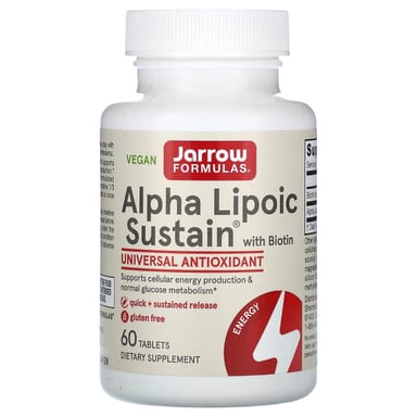 Биотин Jarrow Formulas Alpha Lipoic Sustain, 60 таблеток