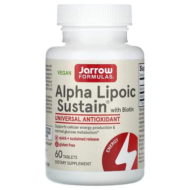 Фото товара: Биотин Jarrow Formulas Alpha Lipoic Sustain, 60 таблеток