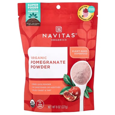 Гранат Navitas Organics, вкус Organic Pomegranate Powder, 227 г, порошок