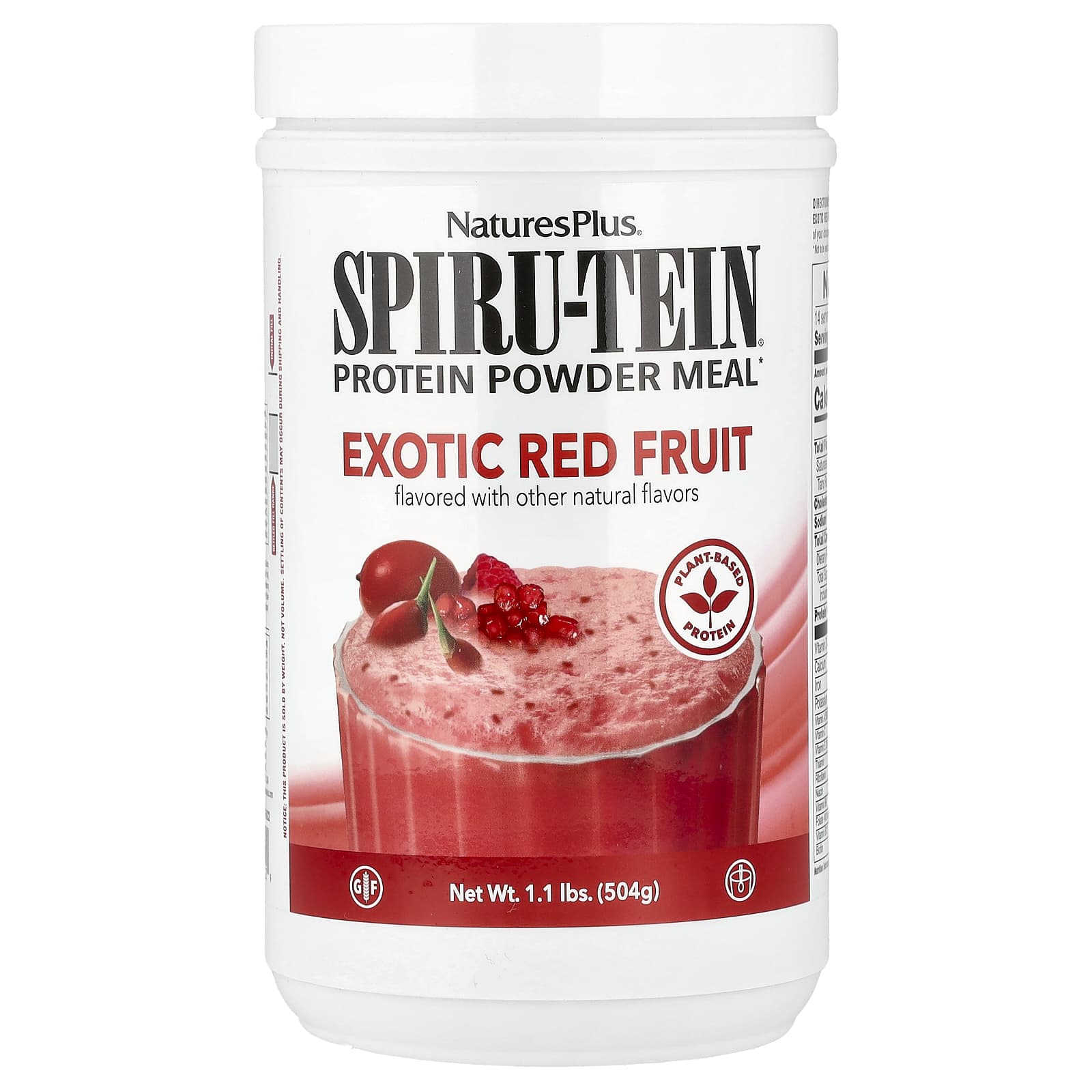Протеиновый порошок NaturesPlus Spiru-Tein® Meal Exotic Red Fruit, 504 г